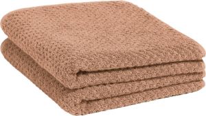 Yumeko handdoeken dots honey 50x100 2 st Bio eco & fairtrade