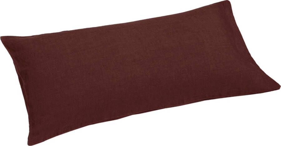 Yumeko kussensloop gewassen linnen rosewood 40x80 1 stuk Biologisch & ecologisch 1 stuk