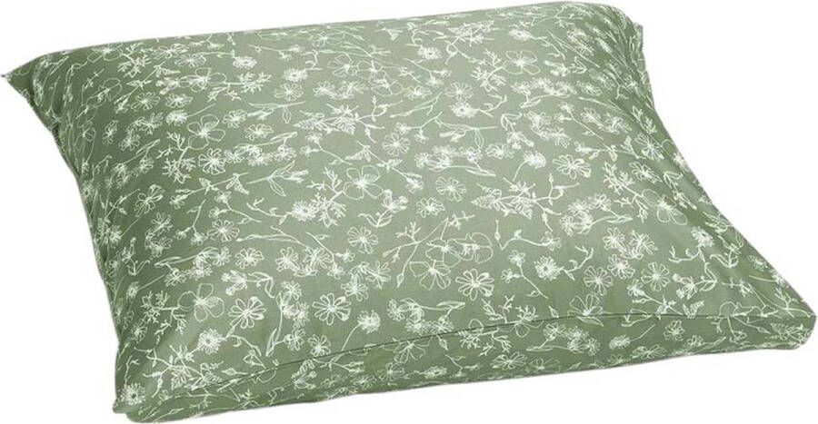 Yumeko kussensloop katoen satijn fields of olive 60x70 1 stuk Bio eco & fairtrade 1 stuk