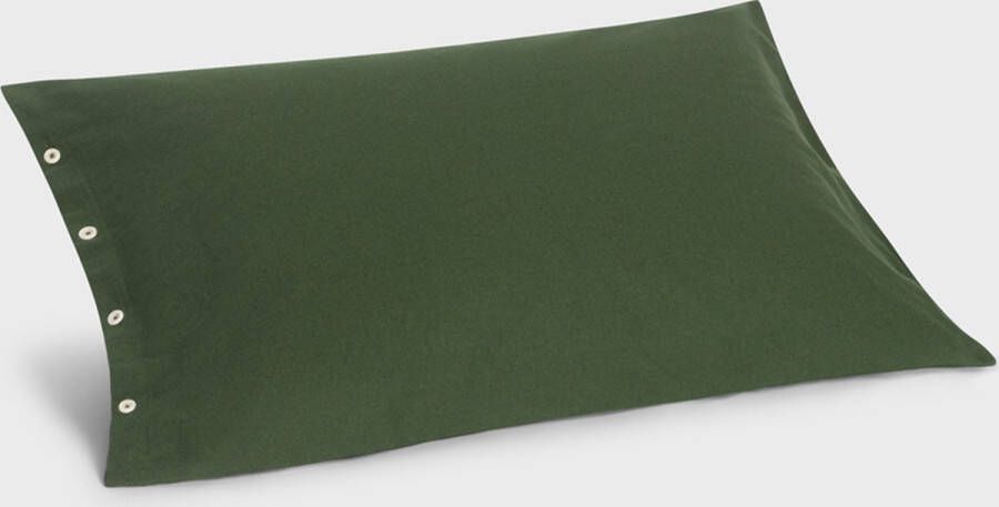 Yumeko kussensloop velvet flanel moss groen 50x70 Biologisch & ecologisch 1 stuk