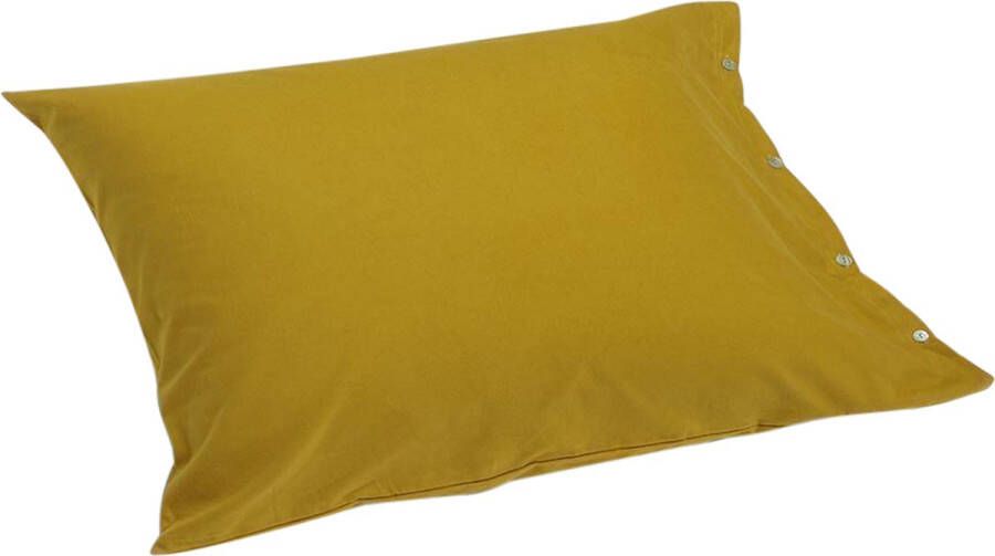 Yumeko kussensloop velvet flanel okergeel 50x60 1 stuk Biologisch & ecologisch 1 stuk