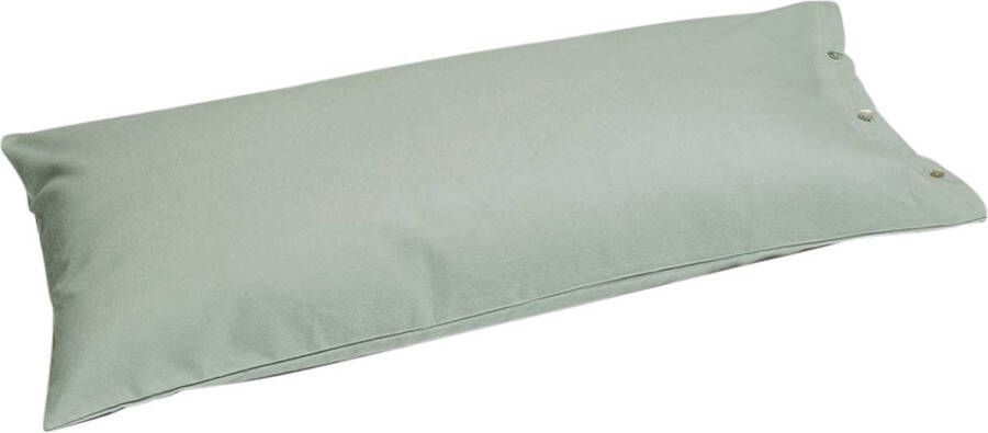 Yumeko kussensloop velvet flanel pale groen 40x80 1 stuk Biologisch & ecologisch 1 stuk