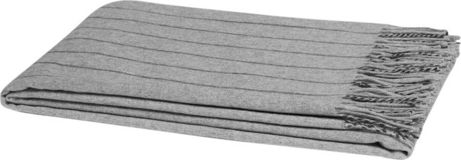 Yumeko plaid kasjmierblend stripe grijs melange 130x190