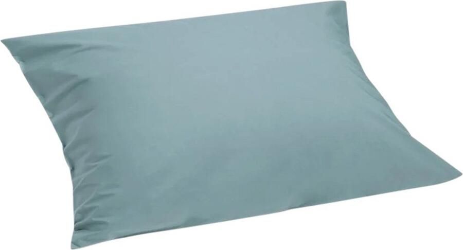 Yumeko kussensloop percal petrol blauw 50x60 Bio eco & fairtrade 1 stuk