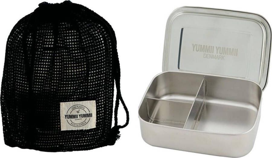 Yummii Bento Lunchbox Large -3 RVS Stainless Steel