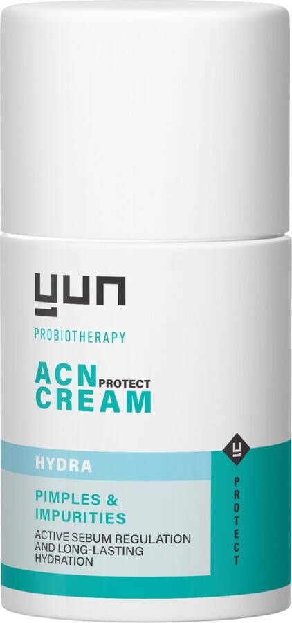 YUN Probiotherapy YUN ACN HYDRA PROTECT Face Cream 50 ml acne symptomen en onzuiverheden