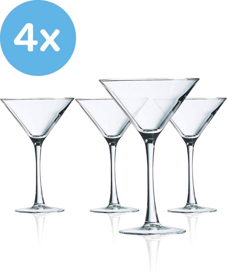 Merkloos Cocktailglazen Set Martini Glazen Margharita Glazen Cocktailglazen 4 Stuks Transparant 220ml Inhoud Hoge Kwaliteit Vaatwasserbestendig