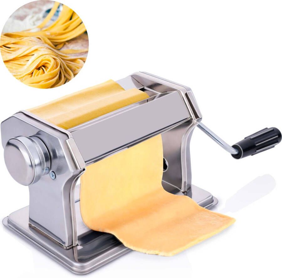 Merkloos Pastamachine Pastamaker Pasta Machine & Pastamachines Spaghetti Ravioli & Lasagne Tafelklem RVS