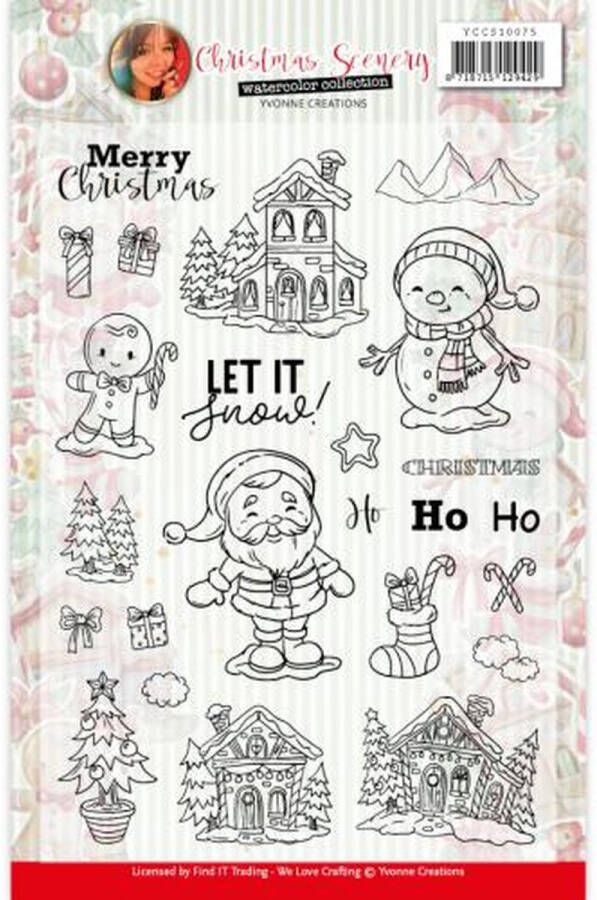 Yvonne Creations Clear Stamps Christmas Scenery