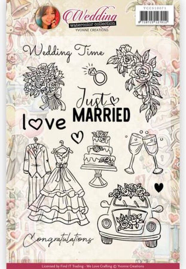 Yvonne Creations Clear Stamps Wedding