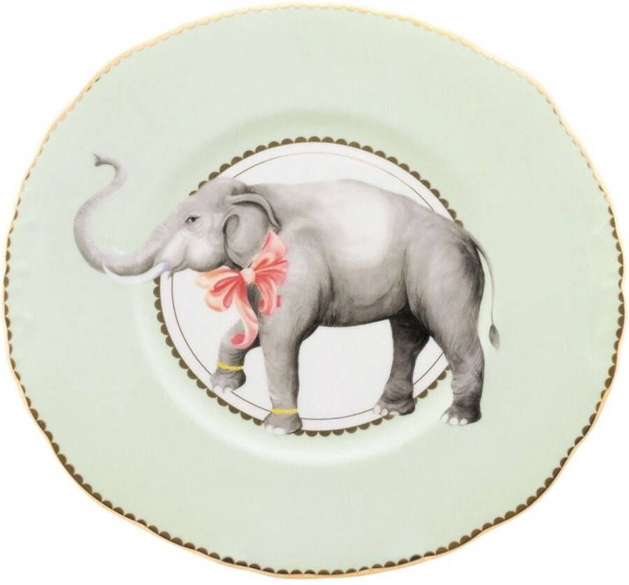 Yvonne Ellen London Animal Magic bord olifant ⌀23cm porselein ontbijtbord serveerbord