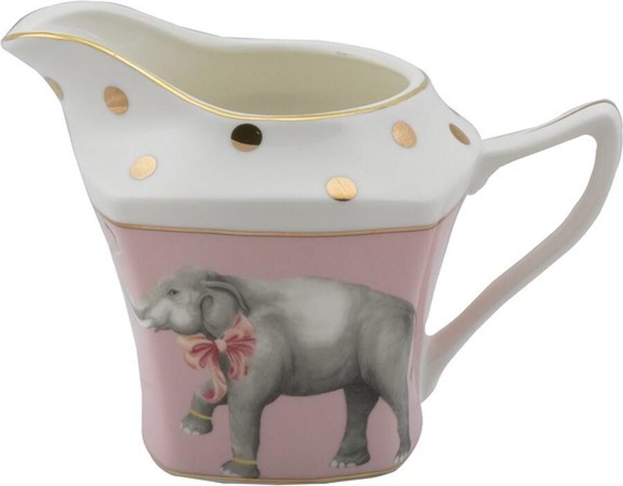 Yvonne Ellen London melkkannetje olifant roze kannetje met grijze olifant 300ml