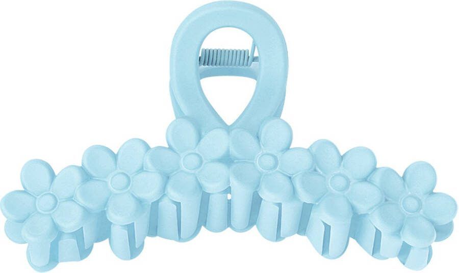 YW YEHWANG Haarklem bloemetjes op een rij blauw Plastic