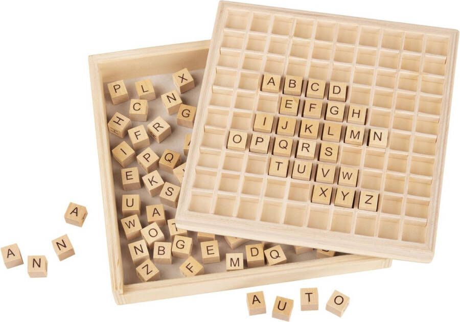 Zacia Toys Houten letter puzzel ABC Alfabet leerspel Educatief houten speelgoed