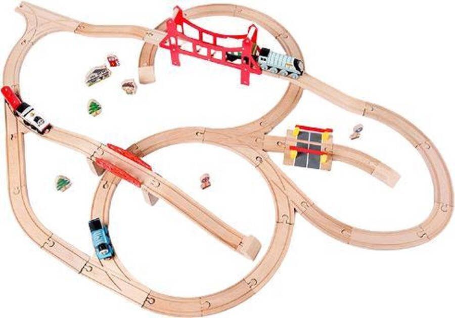 Zacia Toys Houten Treinbaan 25 delig Geen locomotief