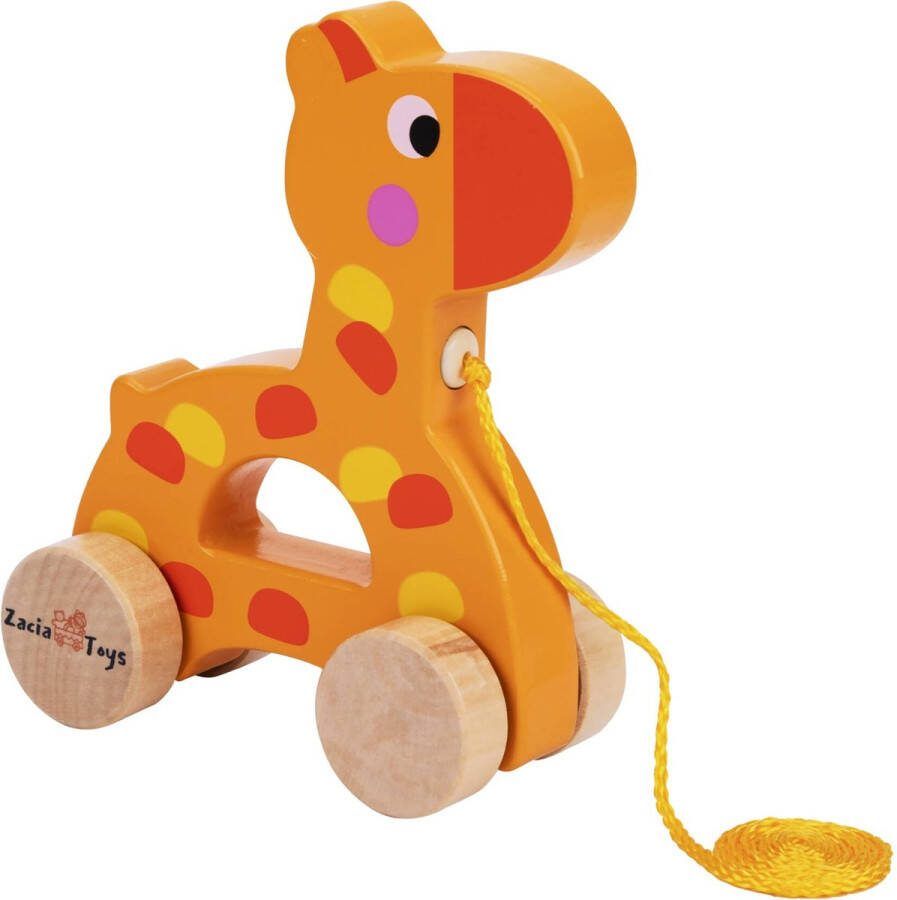 Zacia Toys Houten Trekfiguur Giraffe FSC
