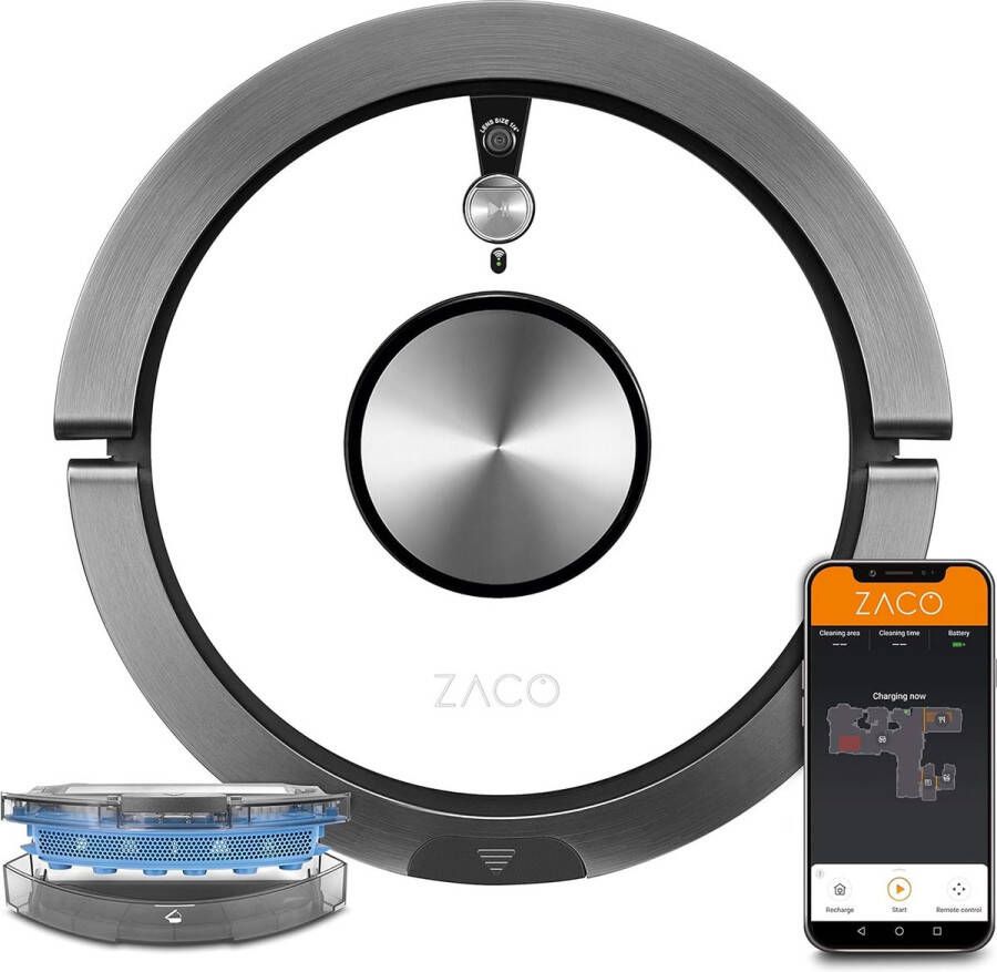 ZACO A9sPro Robotstofzuiger Dweilfunctie App & Alexa Bediening