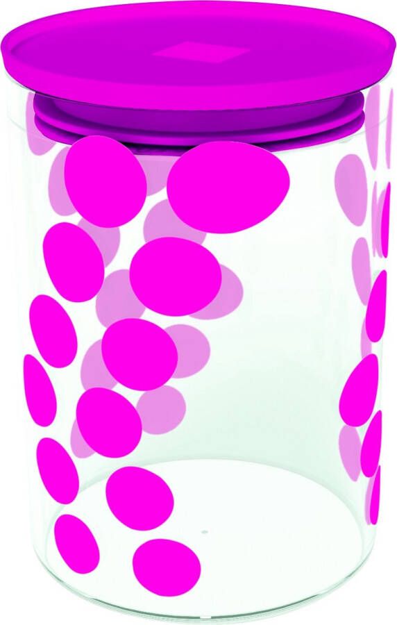 Zak!Designs Dot Voorraadpot 900 ml Glas Roze