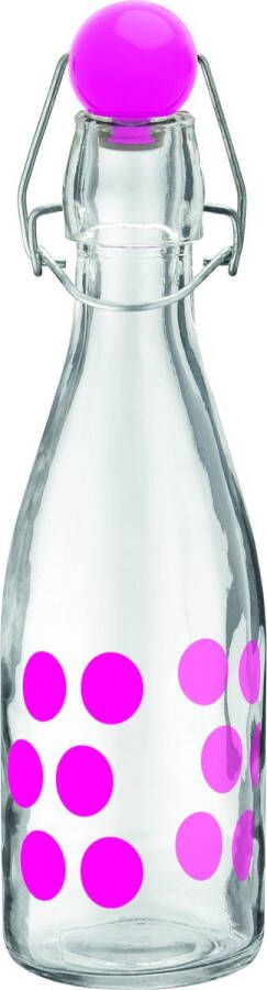 Zak!Designs Dot Waterfles 250 ml Glas Roze