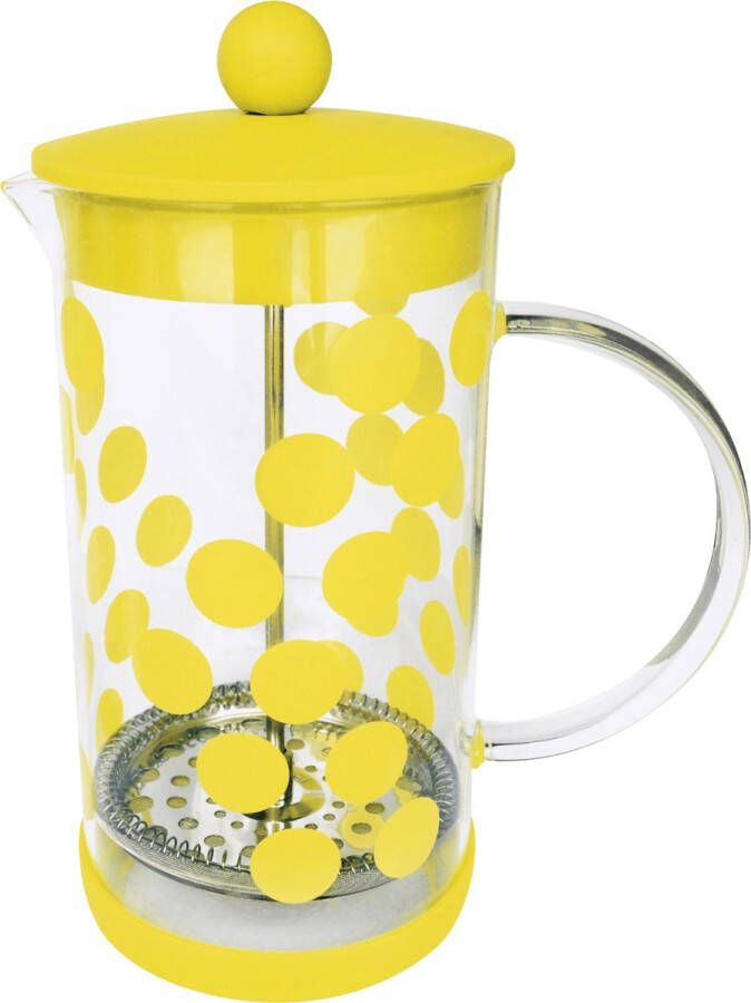 Zak!Designs DotDot Cafetière Borosilicaatglas Incl. Anti-slip Bodem 1 Liter Geel