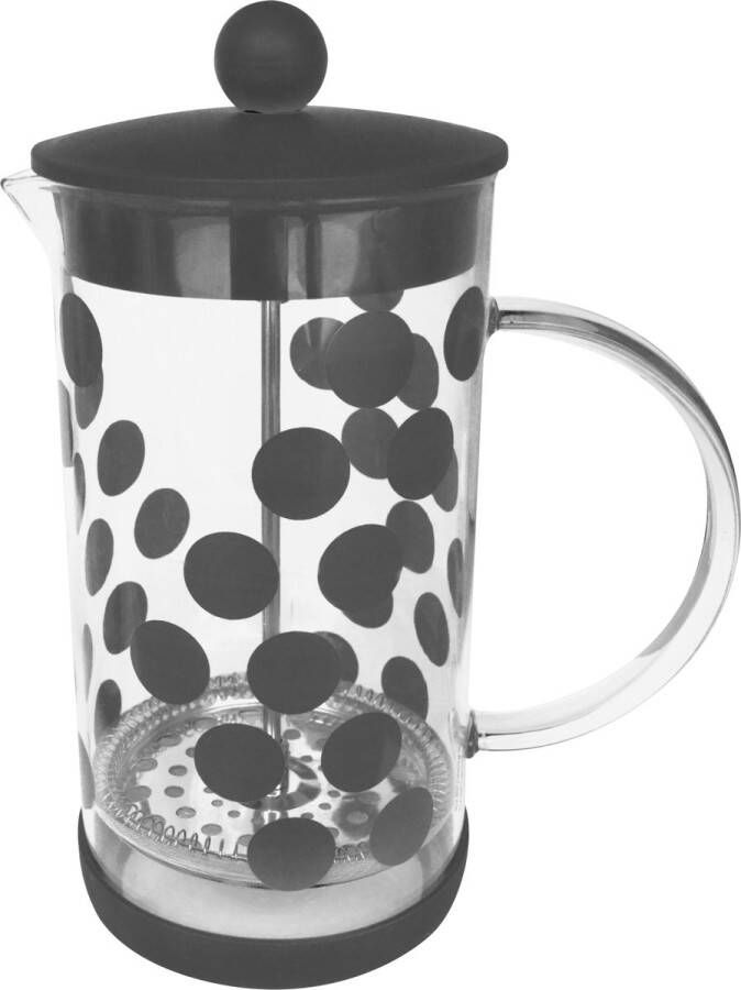 Zak!Designs DotDot Cafetière Borosilicaatglas Incl. Anti-slip Bodem 1 Liter Zwart