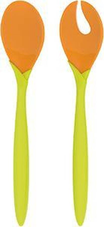 Zak!Designs Kitchen & Garden Tulip Saladebestek Melamine 19 cm Groen Oranje
