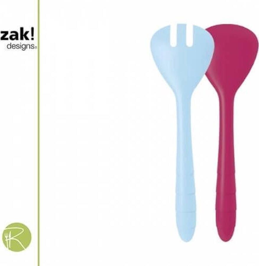Zak!Designs Sorbet Saladebestek Twotone Wave 26 cm Licht Blauw Paars