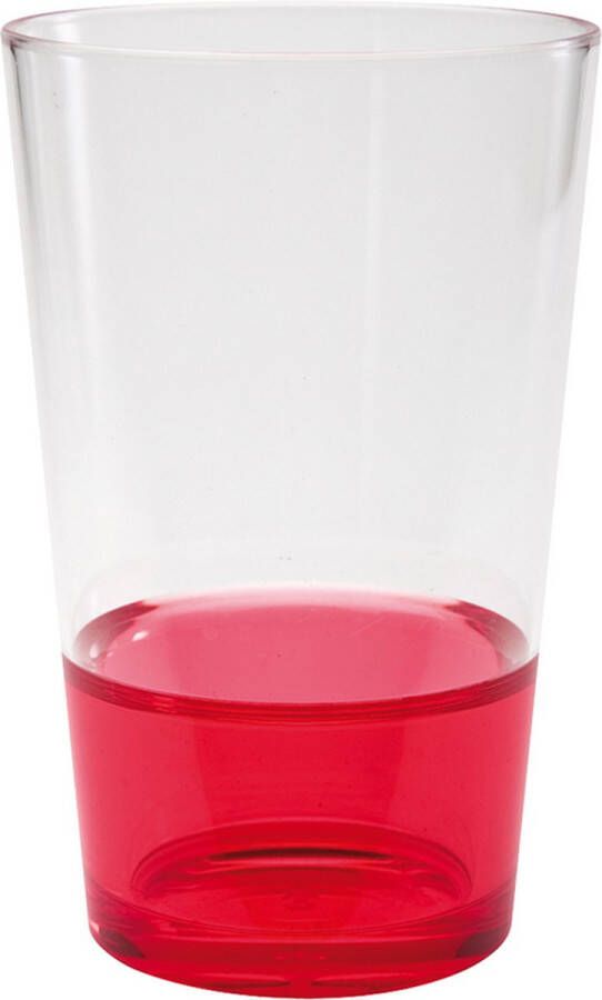 Zak!Designs drinkbeker Frizz 300 ml 12 x 7 5 cm rood transparant