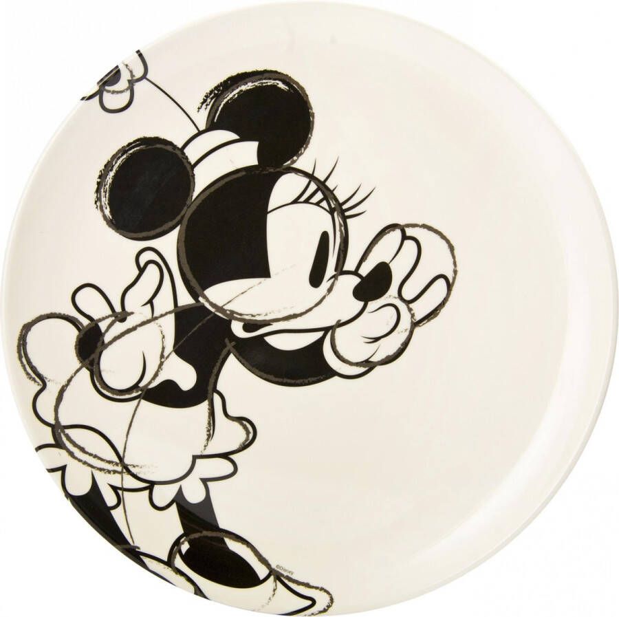 Zak!Designs dinerbord Disney Classic Minnie junior 25 5 cm wit zwart