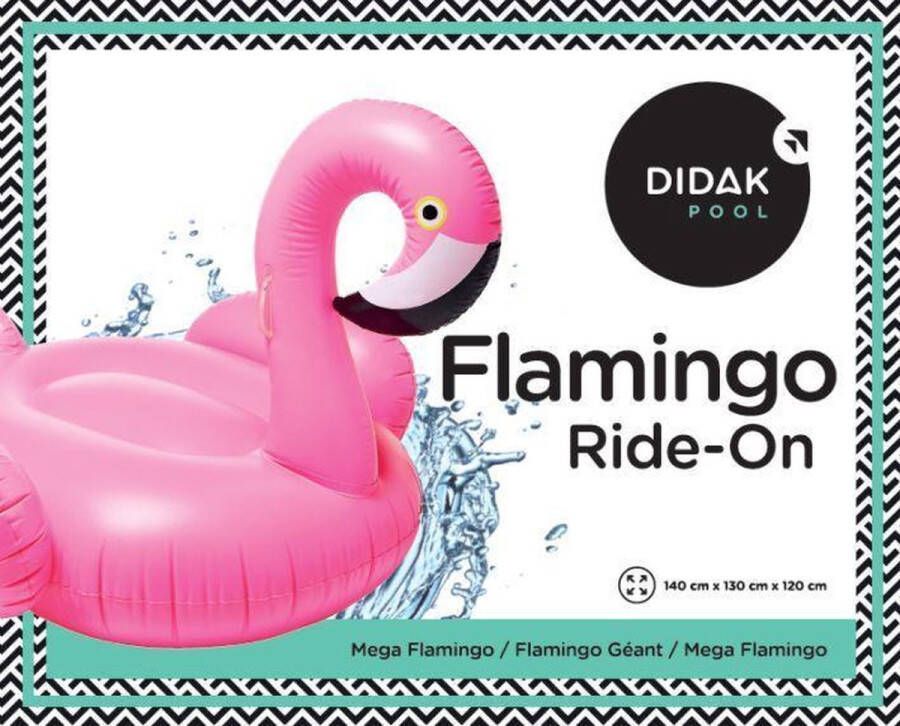 ZAMBESI Didak zwembad Opblaasbare luchtmatras Flamingo Ride-On Opblaasfiguur