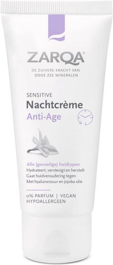 Zarqa Nachtcreme Anti-Age (hydrateert verstevigt en hersteld) 50ml