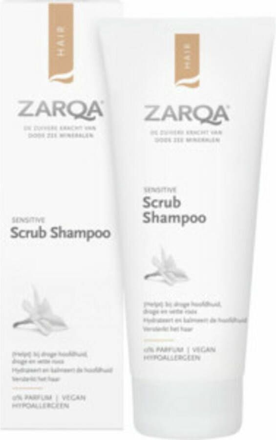 Zarqa Scrub Shampoo Sensitive 3 x 200 ml Voordeelverpakking