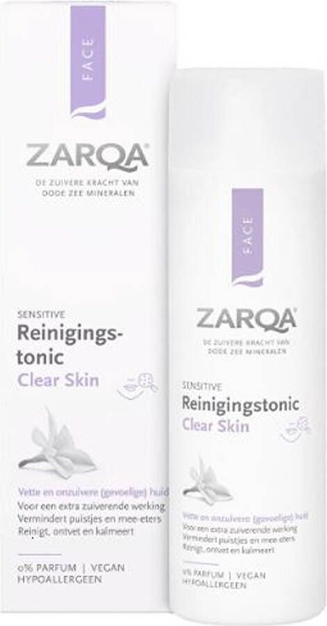 Zarqa Sensitive Face Reinigingstonic Clear Skin 3x200ml Voordeelverpakking