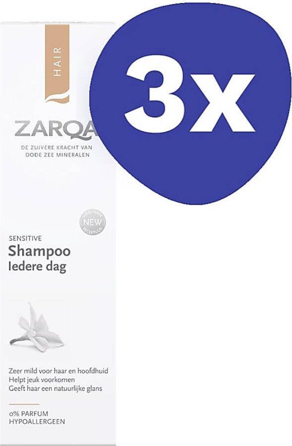 Zarqa Shampoo Iedere dag (3x 200ml)
