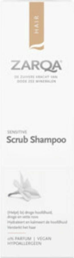 Zarqa Shampoo Scrub Sensitive 3x200ml Voordeelverpakking