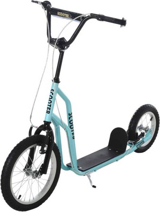 ZAZA Home Kinderscooter Scooter Step Stadsscooter Kinderscooter Kickboard Met Luchtbanden 16 12 İnch Blauw 135 X 58 X 88-94 Cm