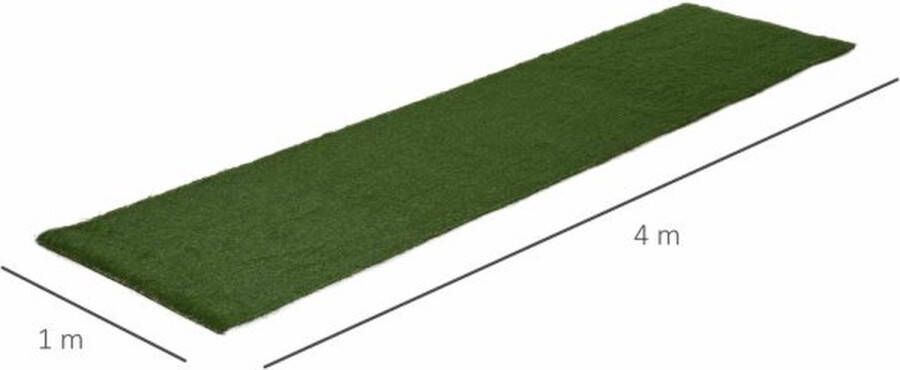 ZAZA Home Kunstgras Trug Ras Tapijt Gras Mat Artificial Lawn Turf Balkon Garden 35 mm Plastic groen 400 x 100 cm