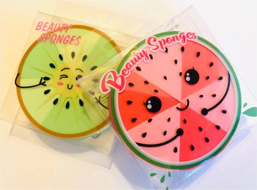 ZD Trading 12 stuks make-up sponsjes watermeloen en kiwi