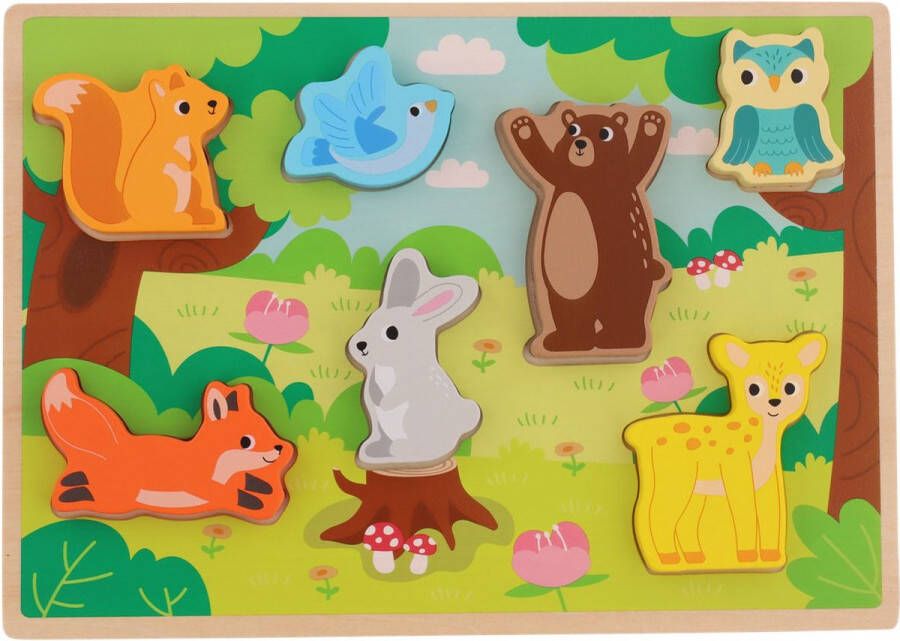 ZD Trading Houten puzzel Dieren Vormenpuzzel 10m+