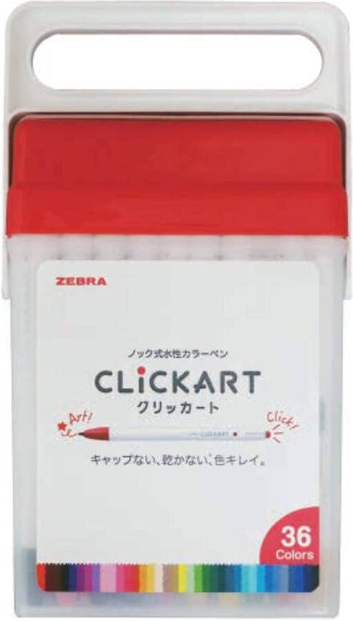 Zebra Clickart Knock Sign 0 6mm Pennen New Package 36 Colors Set