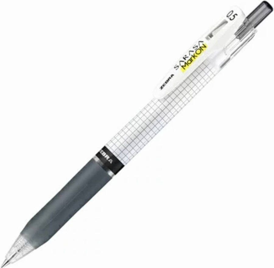 Zebra Sarasa Mark On Gel Pen 0.5 Kleur Inkt: Zwart