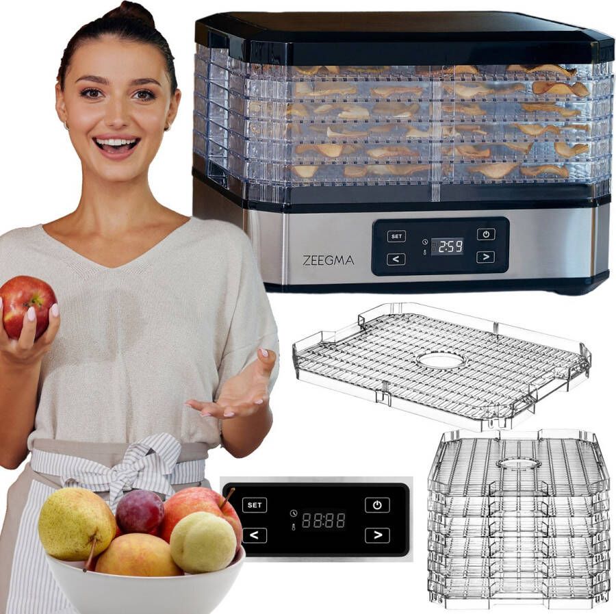 Zeegma Dry Chef Voedseldroger XXL Elektrische Droogautomaat 500 W LCD-scherm 35-70°C