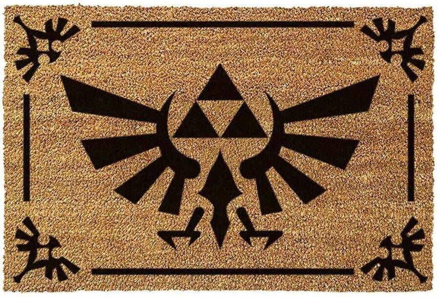 Zelda The Legend of Black Triforce Doormat 60x40 PVC met Kokosvezels