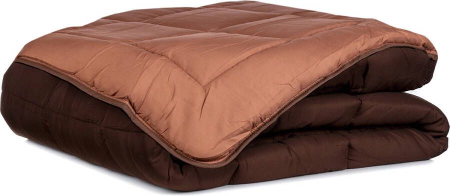 Zelesta Easybed Chocolade & Mokka 140x200cm Dekbed zonder overtrek Wasbaar hoesloos dekbed Bedrukt dekbed All Year Winterdekbed & Zomerdekbed