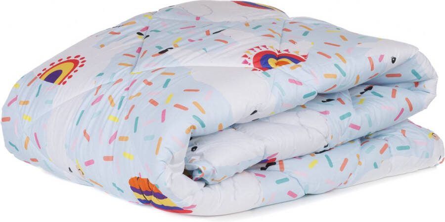 Zelesta Kiddybed Party Lama 140x200 Kinderdekbedovertrek Wasbaar hoesloos kinderdekbed Bedrukt kinderdekbed All Year Winterdekbed & Zomerdekbed