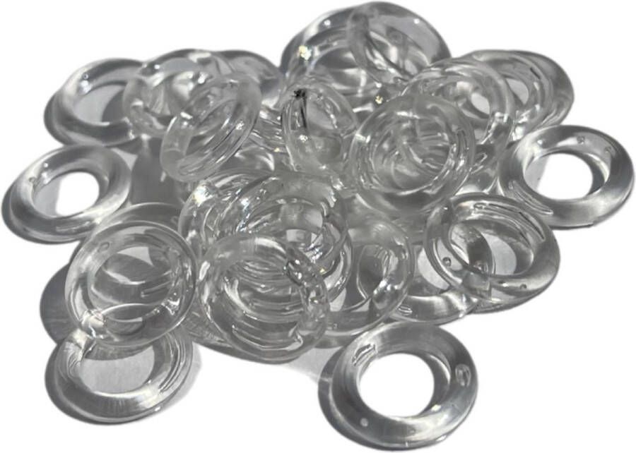 Zelfgordijnenmaken.nl Gordijnringen Transparant 8 x 13 mm 100 stuks UV Bestendig Gordijn Ringen