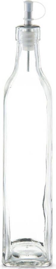 Zeller 1x Glazen azijn olie flessen met schenktuit 500 ml Keuken kookbenodigdheden Tafel dekken Azijnflessen Olieflessen Doseerflessen van glas