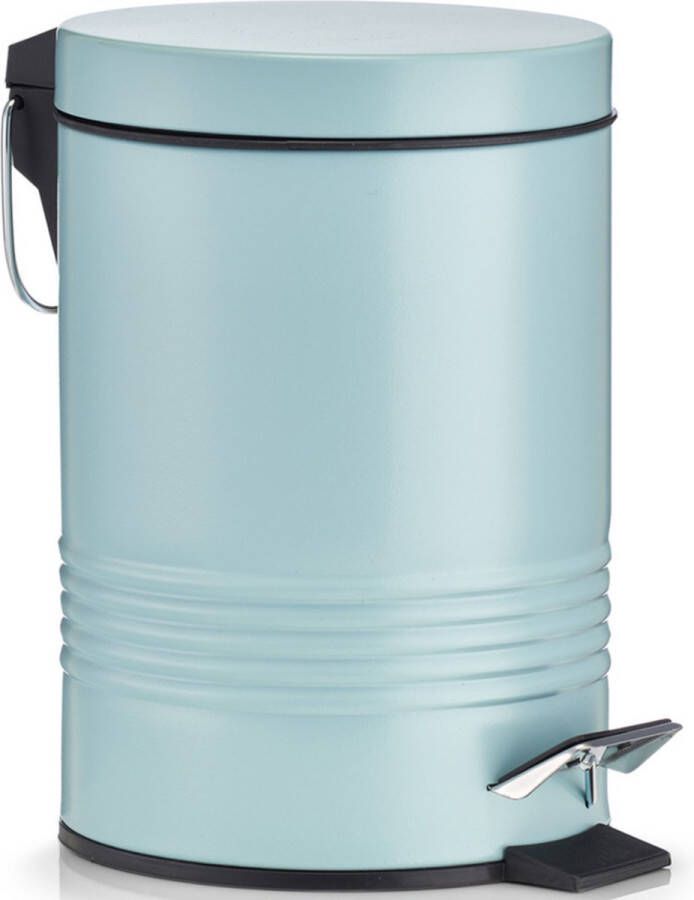 Zeller 1x Mintgroene vuilnisbakken pedaalemmers 3 liter van 17 x 25 cm Huishouding Badkameraccessoires benodigdheden Toiletaccessoires benodigdheden Kleine prullenbakken