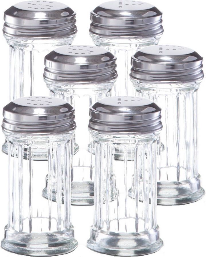 Zeller 4x Peper en zout stel set vaatjes strooiers 9 5 cm Keukenaccessoires Peper en zout vaatjes strooiers shakers Pepervaatjes Zoutvaatjes
