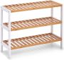 Zeller Bamboe houten schoenenrek schoenenstandaard 3-laags 70 x 26 x 54 cm Schoenen opbergen - Thumbnail 1